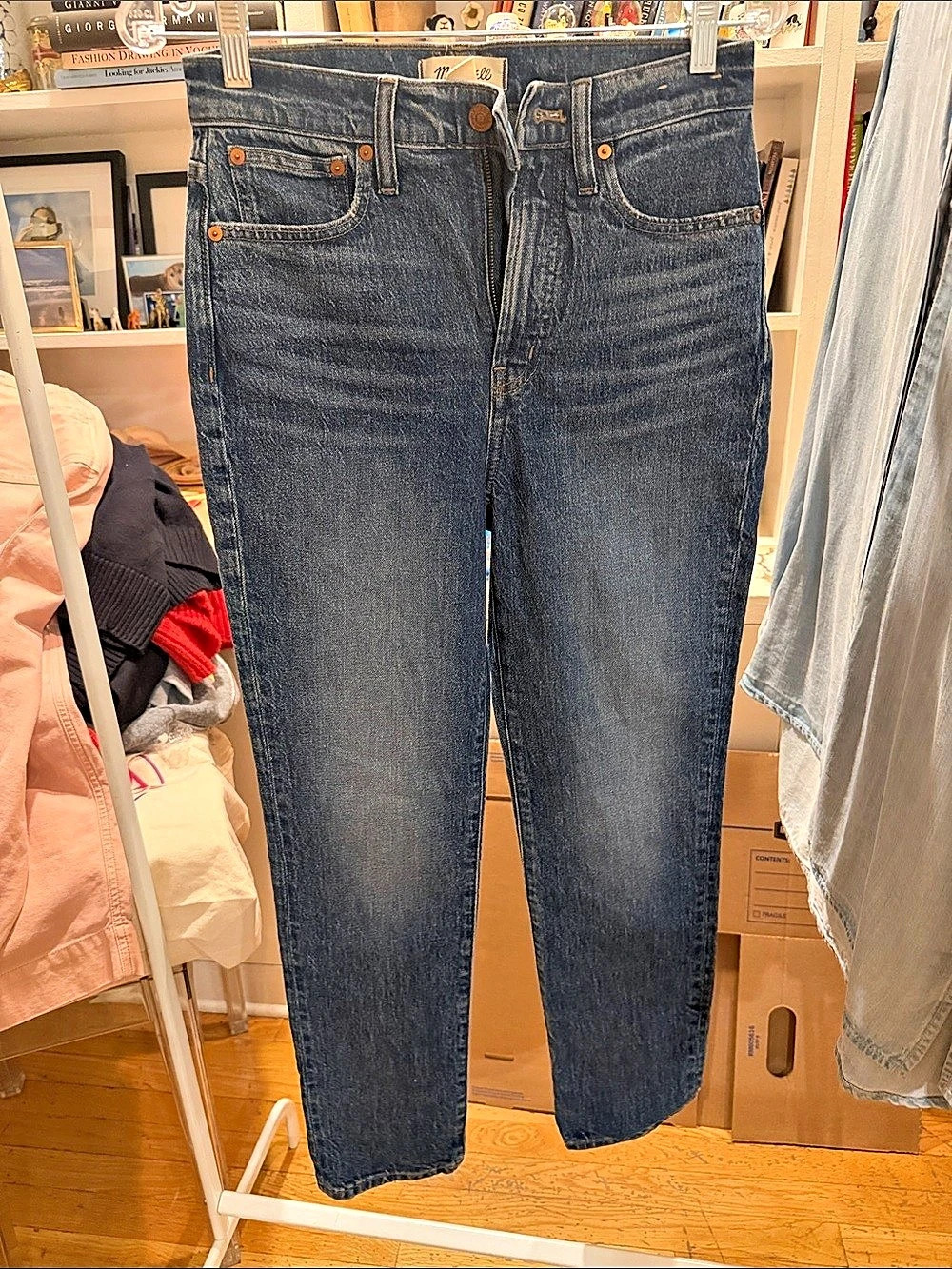 Madewell The Perfect Vintage Jean Straight Leg Jeans in Blue Waist 26